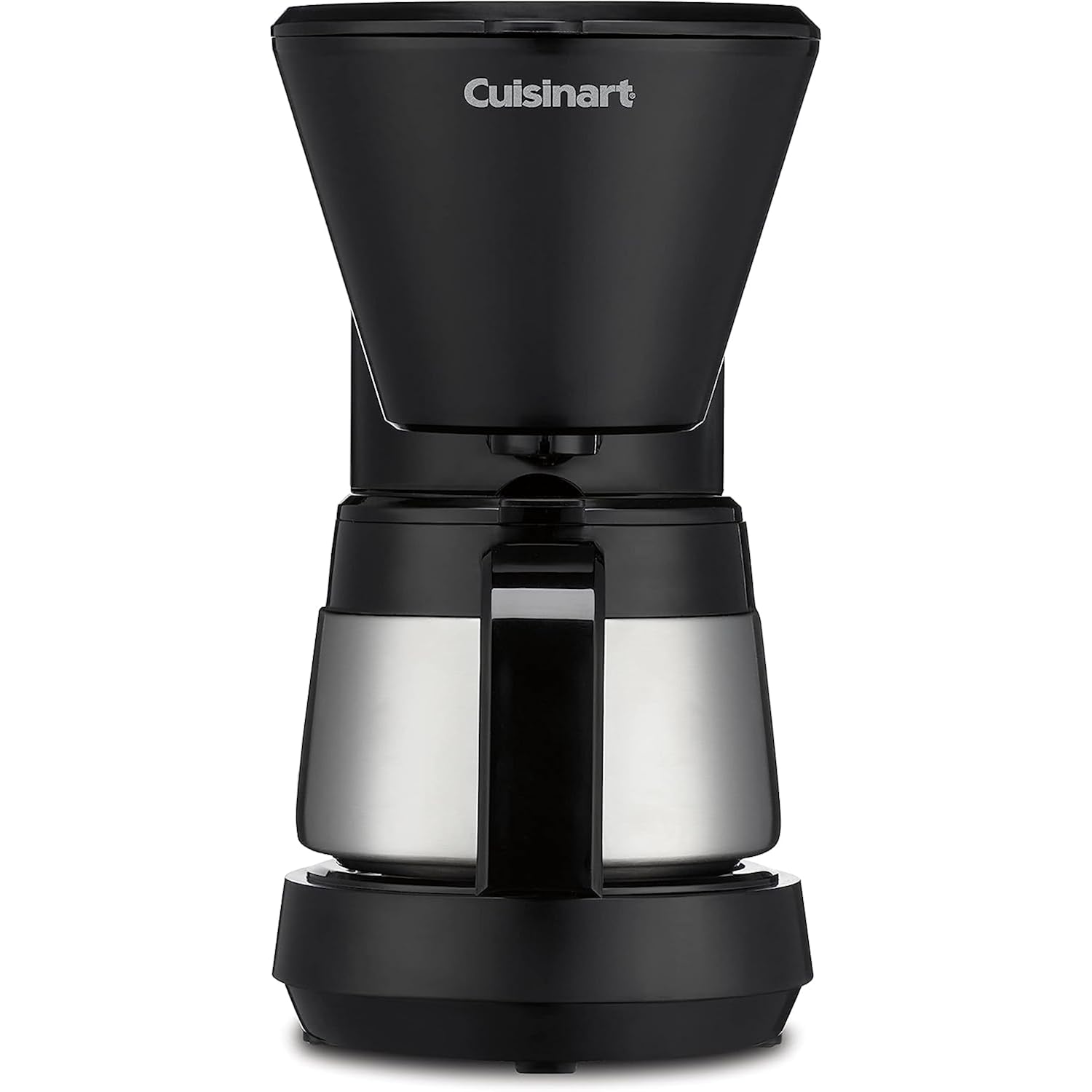 Cuisinart 5-Cup Coffee Maker With Stainless Steel Carafe, Coffee Machine With Removable Water Reservoir, Charcoal Water Filter, 30-Minute Keep Warm, And Brew Pause, Dcc-5570Nas, Stainless Steel
