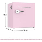 Frigidaire Efr176 1.6 Cu. Ft. Retro Bar Fridge With Side Bottle Opener (Pink)