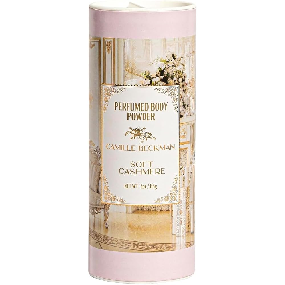 Soft Cashmere Scented Talc-Free Body Powder, Perfumed Dusting Powder, Camille Beckman, 3 Ounce