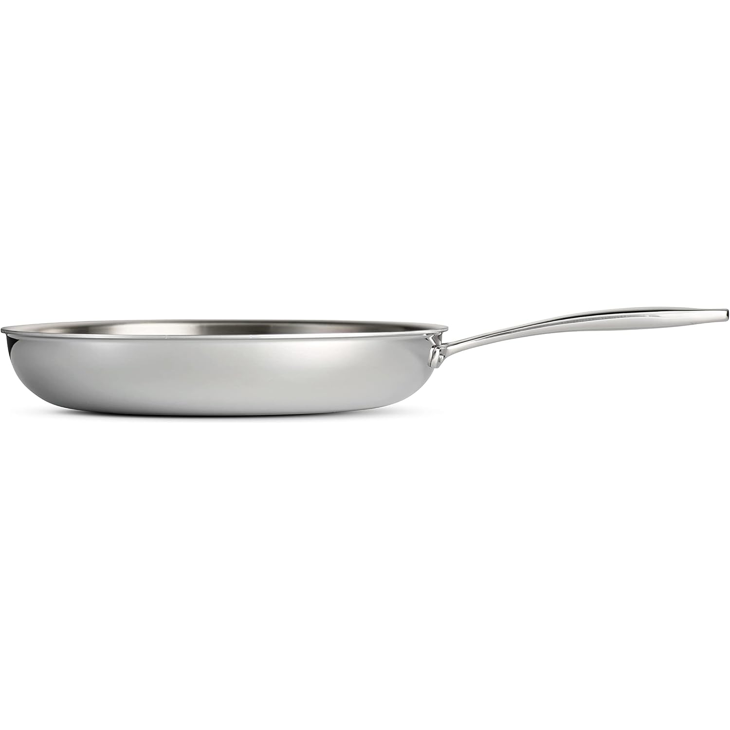 Tramontina Signature Tri-Ply Clad Stainless Steel 12-Inch Large Frying Pan, Induction-Ready Skillet, Dishwasher-Safe, NSF-Certified, Made in Brazil
