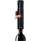 Rabbit Automatic Electric Corkscrew Wine Opener, Cordless Rechargeable, One-Touch Operation, Sleek Shiny Black Finish, Easy To Use For Wine Lovers
