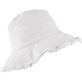 Bucket-Hat-Distressed Sun-Protection Washed-Cotton Beach-Sun-Hat - Summer-Wide-Brim(3.2inch Brim) Beach-Cap(Size:S-M) White 01