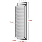 Keepjoy 10 Tiers White Over Door Shoe Organizer Storage, Hanging Shoe Holder For Door With Large Deep Pockets, Fit 20-30 Pairs Shoe Rack For Sneakers, Boots (White)