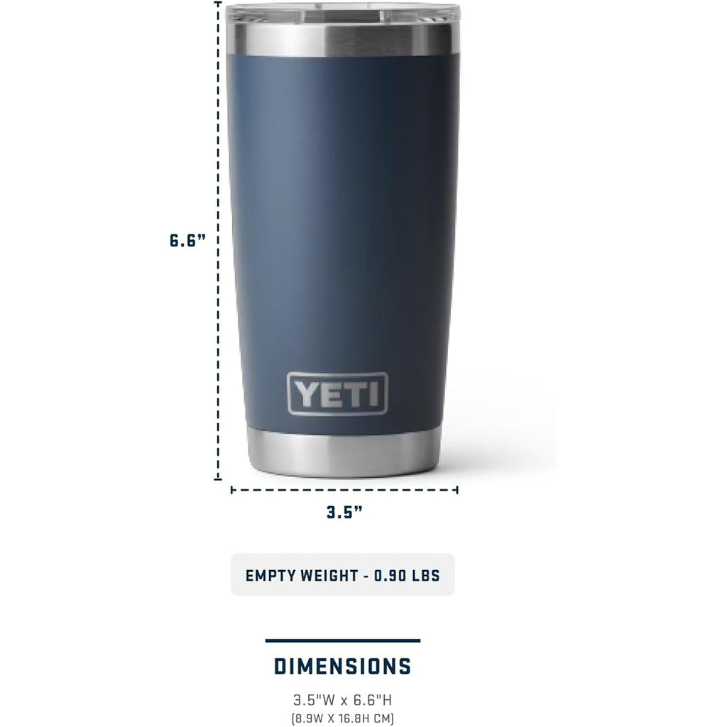 YETI Rambler 20 oz Stainless Steel Vacuum Insulated Tumbler w/MagSlider Lid