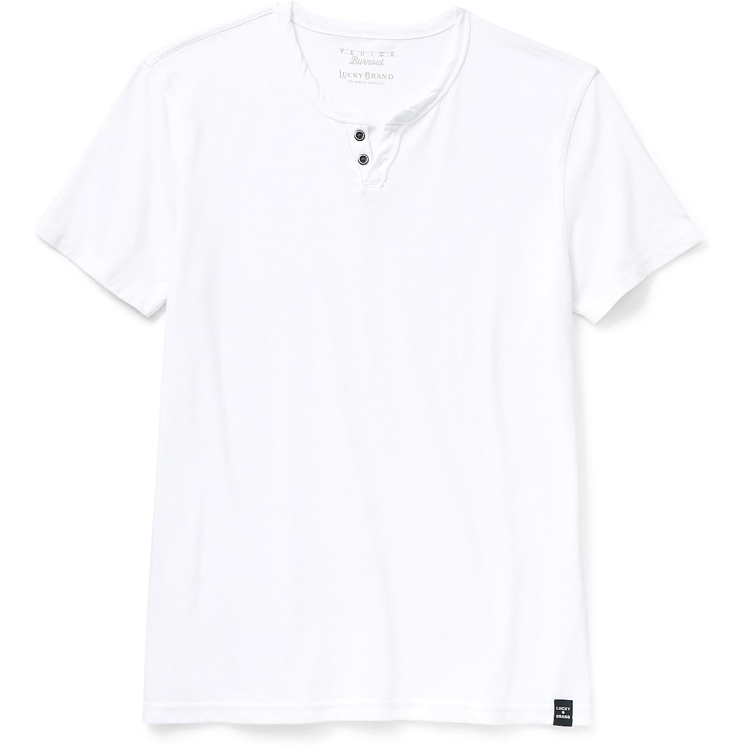 Lucky Brand Men'S Venice Burnout Notch Neck Tee Shirt