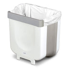 Glad Roomate Collapsible Waste Bin | Compact Travel Trash Can With Space-Saving Expandable Design | Indoor And Outdoor Disposal Basket, 2 Gallon, White
