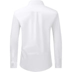 Alimens & Gentle Men'S Dress Shirt Regular Fit Stretch Stain Shield Long Sleeve Solid Business Wedding Button Down Shirts