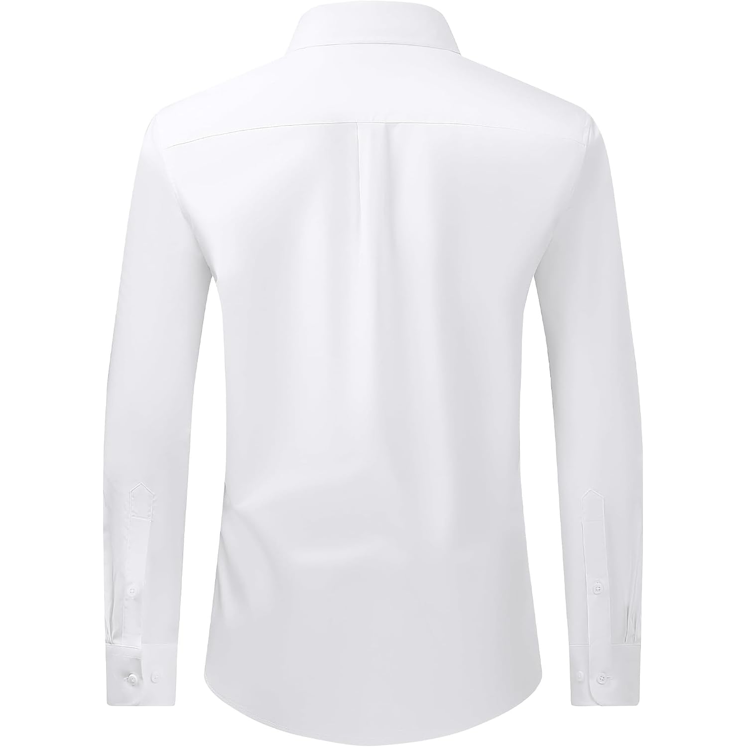 Alimens & Gentle Men'S Dress Shirt Regular Fit Stretch Stain Shield Long Sleeve Solid Business Wedding Button Down Shirts