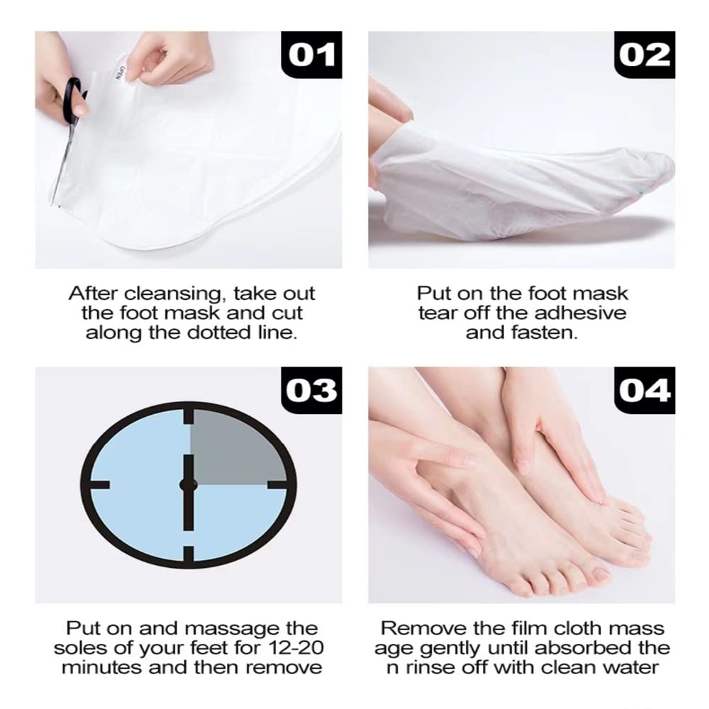Foot Peel Mask 6 Pack,Foot Spa Foot Care For Women Peel Mask With Lavender For Men And Women Feet Peeling Mask Exfoliating, Callused Foot Mask Peel,Foot Mask For Dry Dead Skin,Remove Dead Skin