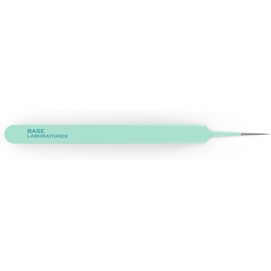 Base Labs Ingrown Hair Tweezers Set – 2 Pack Precision Tweezers for Ingrown Hair Removal, Curved & Pointed Tip Stainless Steel Tweezers with Protective Case for Razor Bumps, Splinters & Facial Hair