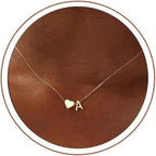 Turandoss Mothers Day Gifts for Mom Wife - Dainty 18K Gold Plated Heart Initial A-Z Pendant Necklace Trendy Jewelry Heart Necklaces Birthday Mothers Day Gifts for Women Daughter