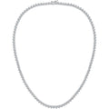 Gemsme 4mm Tennis Necklaces for Women - 3 Prong 18K White Gold Plated Round Cubic Zirconia Classic diamond Tennis Chain, Tennis Necklace for Women and Men, Size 16/18/20/22/24 inch