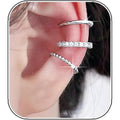 3Pcs Ear Cuffs Non Piercings Gifts for Girls Women, Teen Gifts Trendy Stuff Gold Silver Clip On Cuff Earrings Set Jewelry