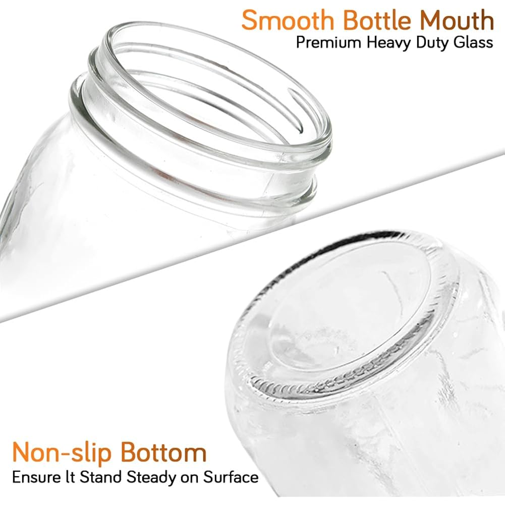 Showvigor 2 Pack Regular Mouth Mason Jars 16oz Glass Canning Jars with Airtight Lids for Preserving, Jam, Honey, Jelly, Wedding Favors, Sauces, Meal Prep, Overnight Oats, Salad