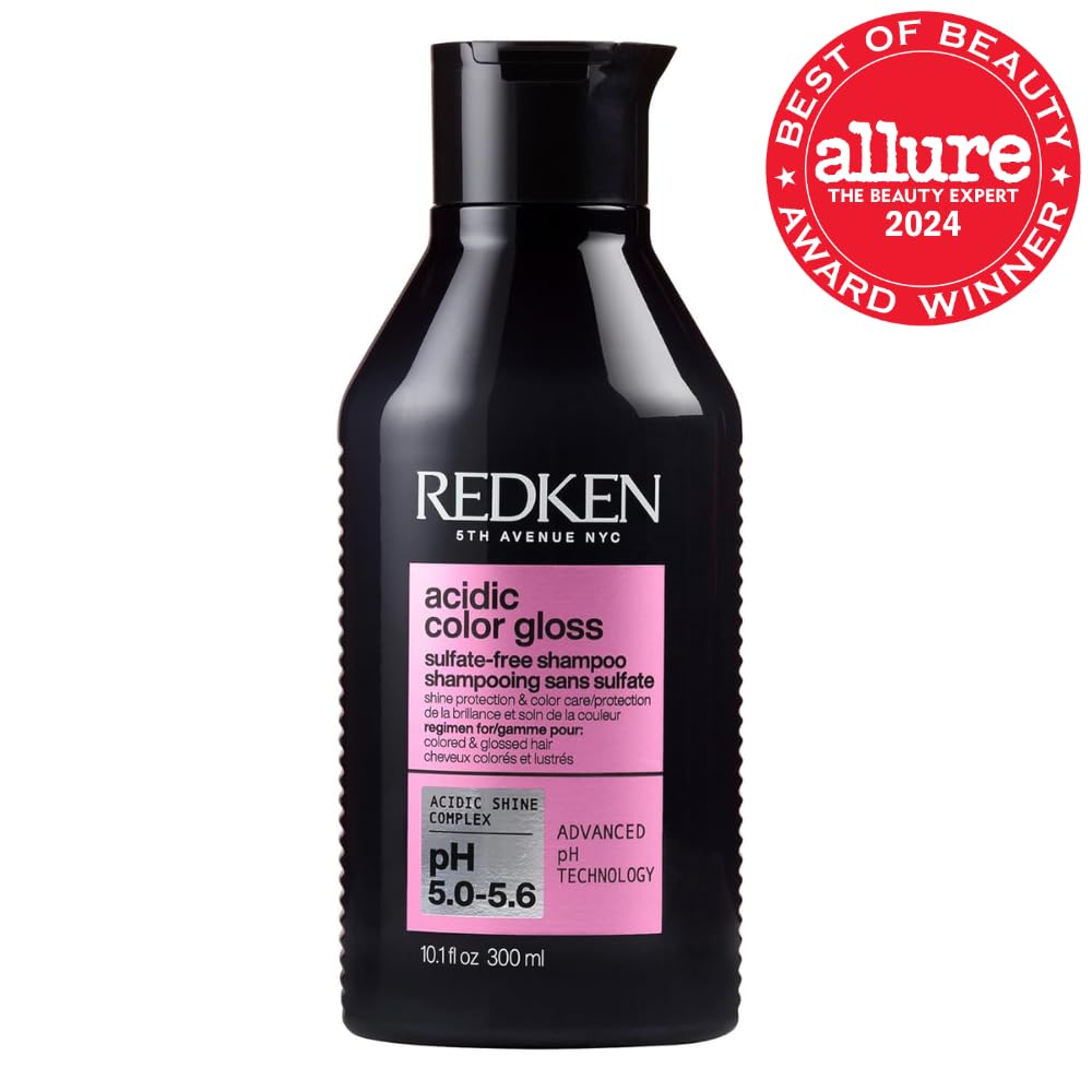 Redken Acidic Color Gloss Sulfate-Free Shampoo for Color Protection and Shine To Help Extend Color & Shine for Color-Treated Hair