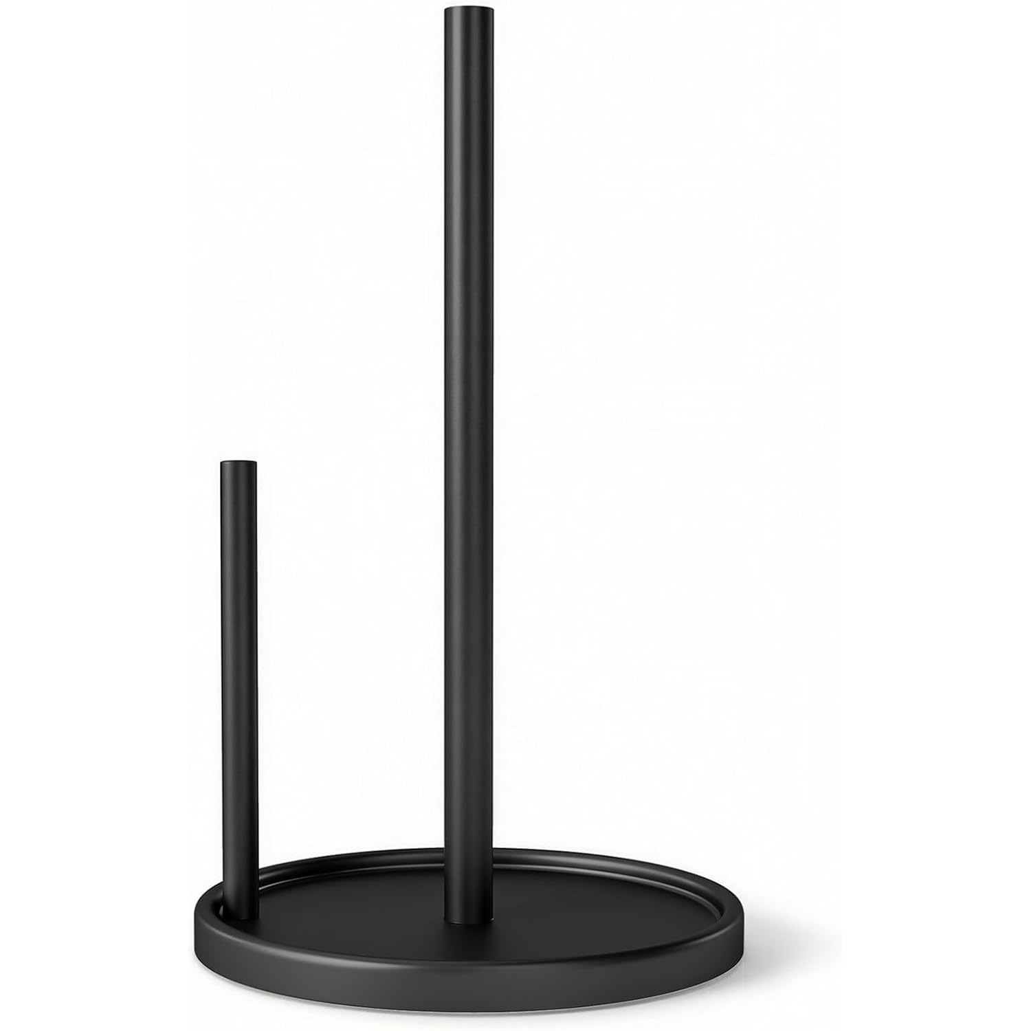 Paper Towel Holder Countertop, Black Kitchen Paper Towels Holder, Paper Roll Holder With Weighted Base