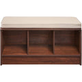 Closetmaid 1309 3-Cube Storage Bench, Dark Cherry With Tan Cushion