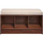 Closetmaid 1309 3-Cube Storage Bench, Dark Cherry With Tan Cushion