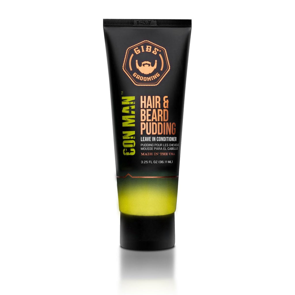 GIBS Con Man Hair & Beard Pudding - Leave In Conditioner - Curl Definer - Moisturizer