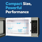 Ge Countertop Microwave Oven, 1150 Watt, 1.6 Cu. Ft., Stainless Steel | 8 Convenience Cook Settings, One-Touch Controls, Child Lock Technology, Glass Turntable, For Kitchen, Dorm, Office, Apartment