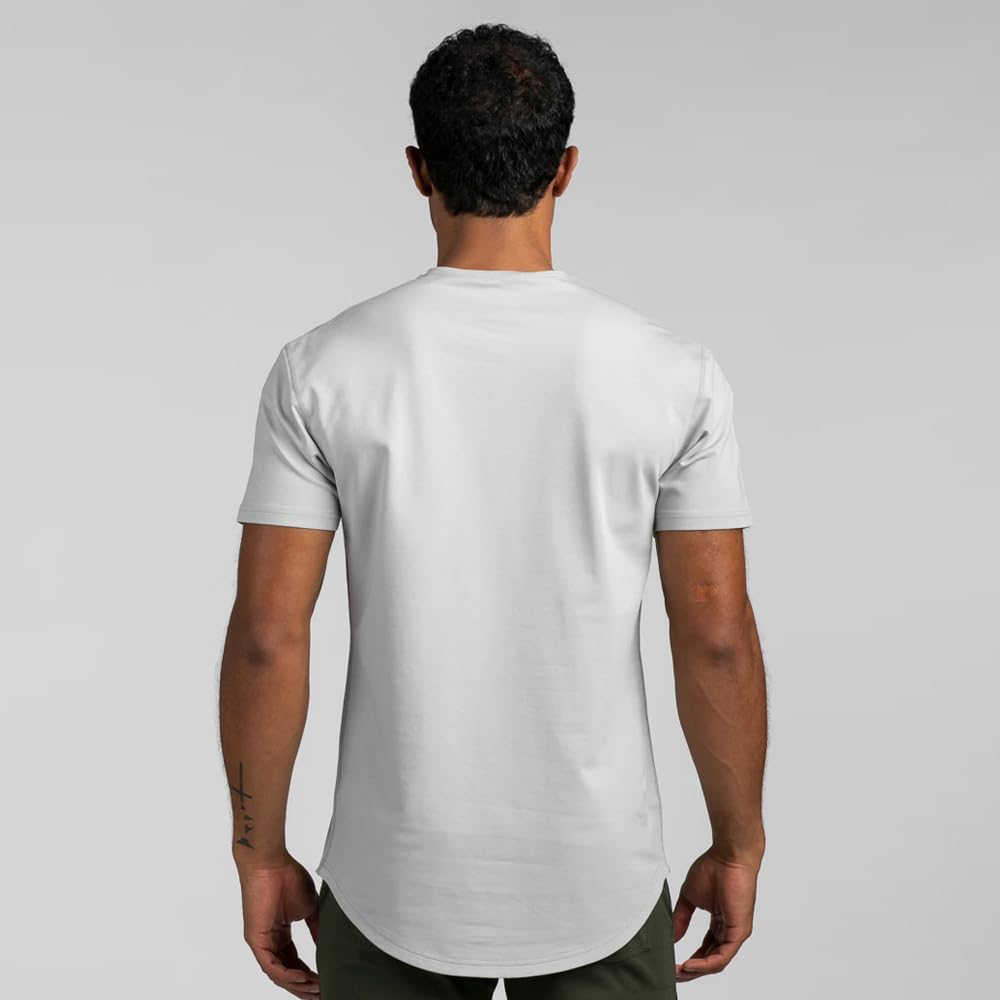 Bylt Drop-Cut Henley Shirts For Men, 3-Button Closure, Short Sleeve, Casual T-Shirt, Soft & Breathable, Wrinkle Resistant