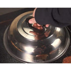 12 Inch Heavy Duty Cheese Melting Dome Wok Lids - Stainless Steel Griddle Grill Accessories - Durable Round Basting, Steaming Cover - Heat Resistant Handle for Flat Top Griddle Grill- 2 Domes