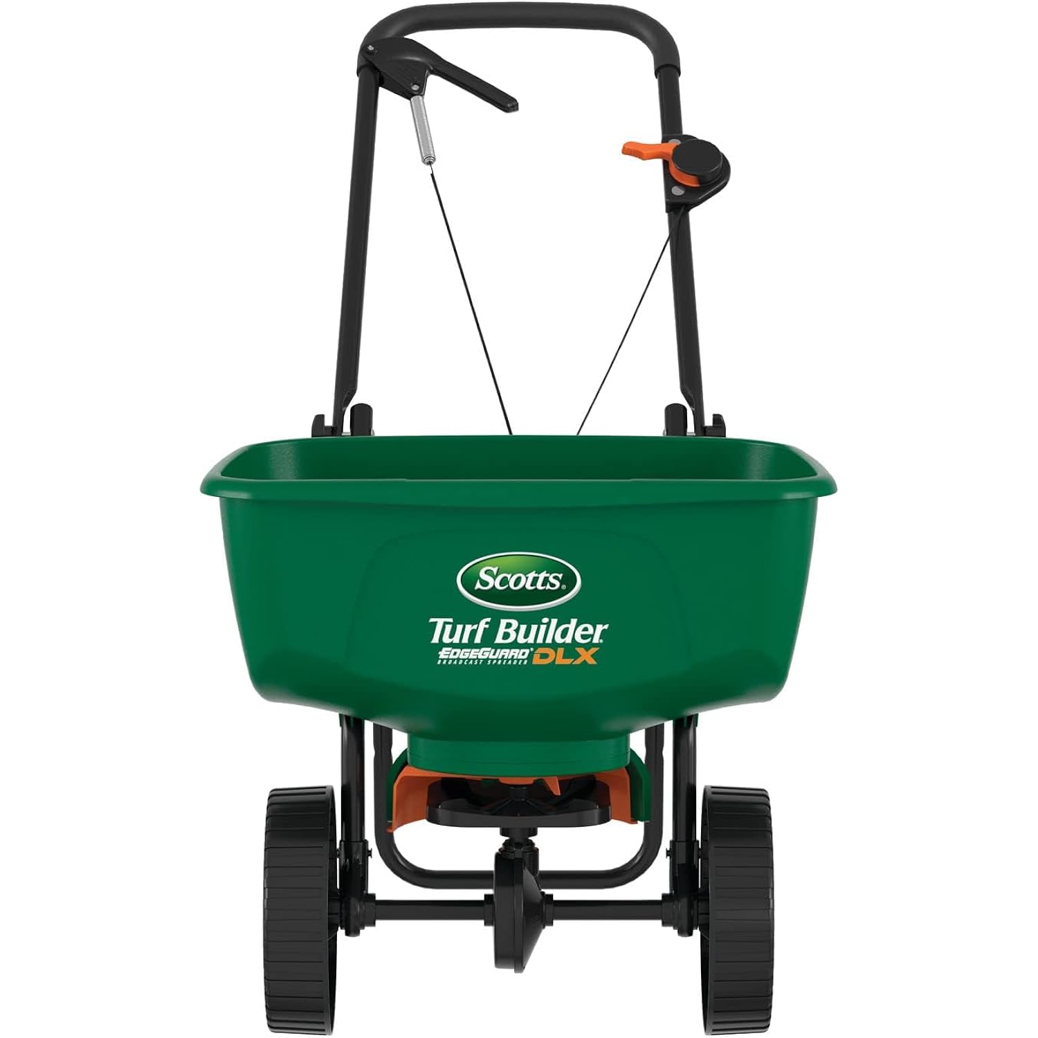Scotts Turf Builder Edgeguard Dlx Broadcast Spreader For Seed, Fertilizer, Salt, Ice Melt, Holds Up To 15,000 Sq.Ft. Product, Green | Spreader For Lawn Fertilizer, Weed & Insect Control, Grass Seed, And Ice Melt, Holds Up To 15,000 Sq. Ft. Of Product