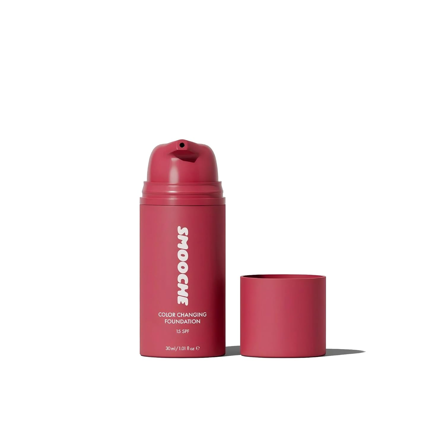 Smooche Color Changing Foundation - Skin Tone Adapting Liquid Foundation for Women, Self Adjusting Natural Finish, Blurs Imperfections & Fine Lines, SPF 15, All Skin Types, 1.01 Fl Oz