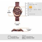 Fossil Women'S Modern Courier Stainless Steel Chronograph Dress Quartz Watch