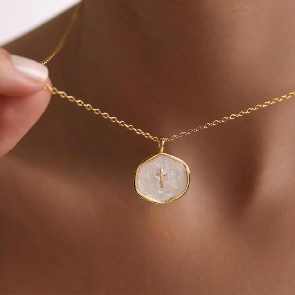 Quietsun Teens Girl Gifts Gold Cross Necklaces Women Teenage Confirmation Gift 8 10 12 Year Old Birthday Daughter Her Christian Baptism Faith 2026 Christmas Stocking Stuffer Valentines Day Easter