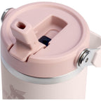 STANLEY IceFlow 2.0 Flip Straw Tumbler with Handle 14 oz | Twist On Lid and Flip Up Straw | Leakproof Water Bottle | Insulated Stainless Steel | BPA-Free | Rose Quartz