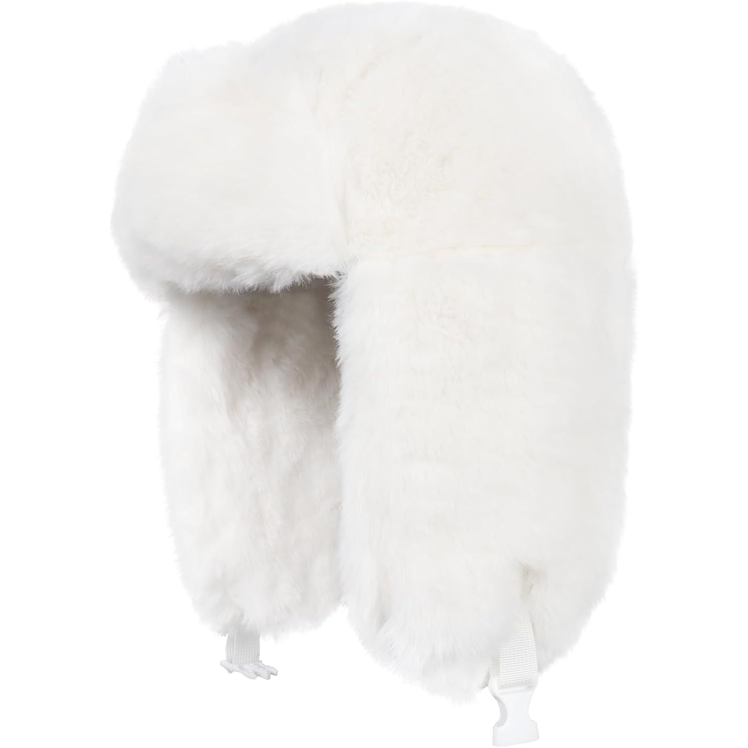 Ushanka Hat for Men Women Winter Cozy Plush Fur Russian Hat with Ear Flaps, Fluffy Furry Fuzzy Windproof Warm Trapper Hat