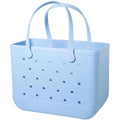 Extra-Large Tote Beach Bag - 19In L X 9In W X 13In H, Waterproof & Sandproof & Washable, Shoulder Shopping Handbag Casual Travel Totes Bag For Pool, Boat, Groceries, Work, Sports丨Sky Blue