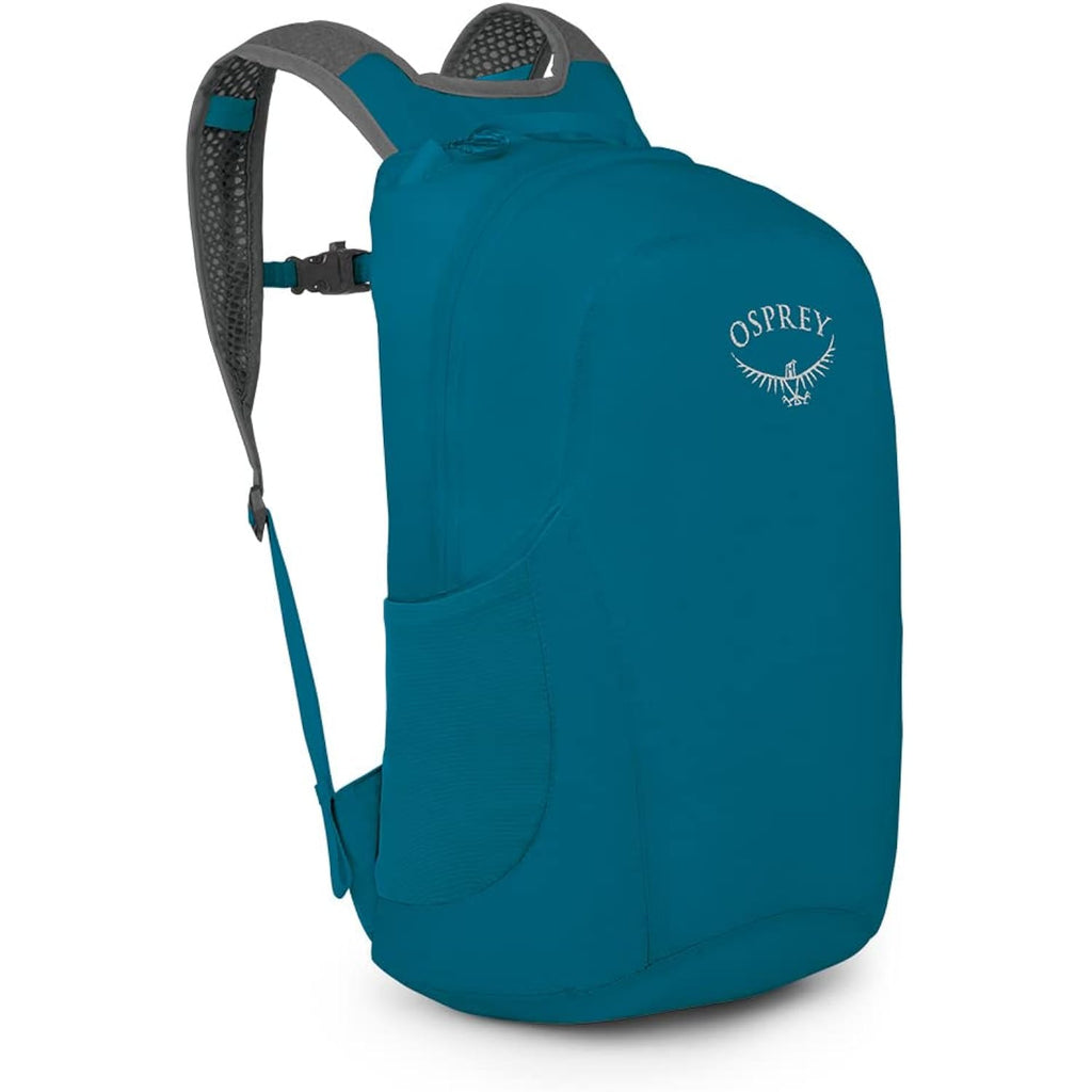 Osprey Ultralight Collapsible Stuff Pack - Lightweight, Packable Travel Backpack — Extra Bag For Travel And Every Day — 18 L Capacity Daypack To Expand Luggage, Waterfront Blue