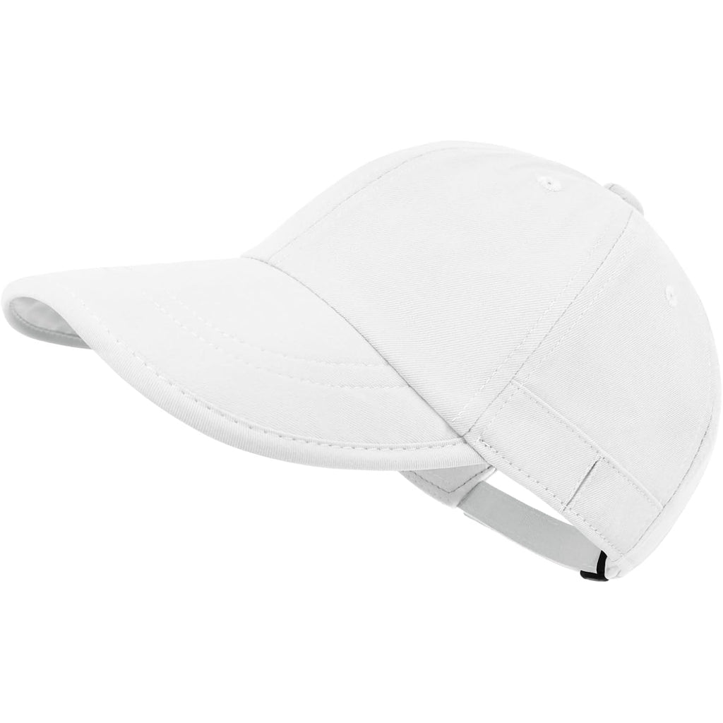 Baseball Cap for Men Women, Dad Hat Unstructured Low Profile, Soft Brim Adjustable Plain Baseball Hat for Outdoor Golf 1 Pack-white