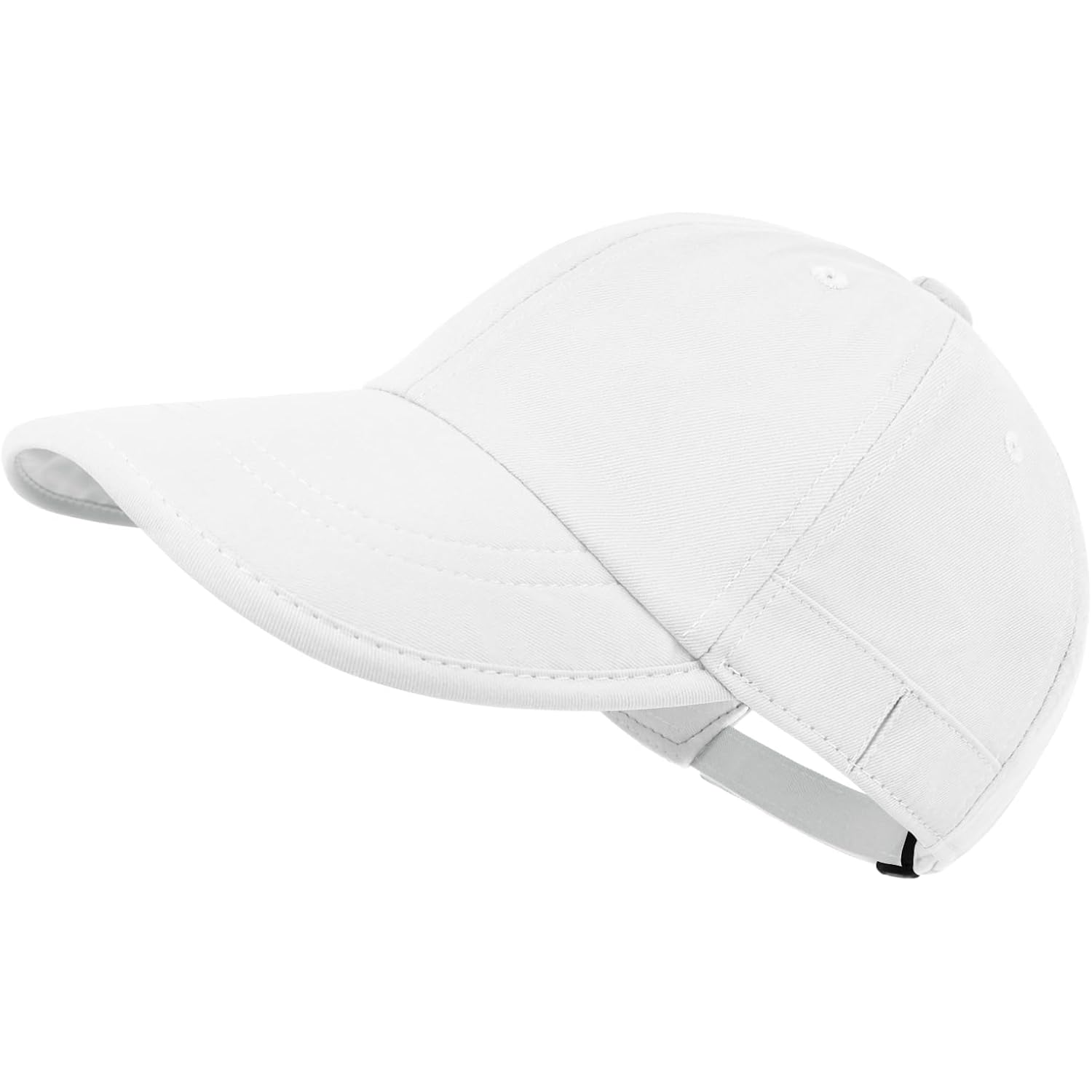 Baseball Cap for Men Women, Dad Hat Unstructured Low Profile, Soft Brim Adjustable Plain Baseball Hat for Outdoor Golf 1 Pack-white