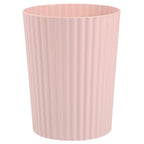Small Trash Can Plastic Wastebasket Round Garbage Container Bin For Bathroom, Kitchen, Bedroom, Home Office, College Dorm, Pink | Sturdy Stylish Decor Round Garbage Container Bin For Kitchen, Bedroom, Home Office, College Dorm Essentials