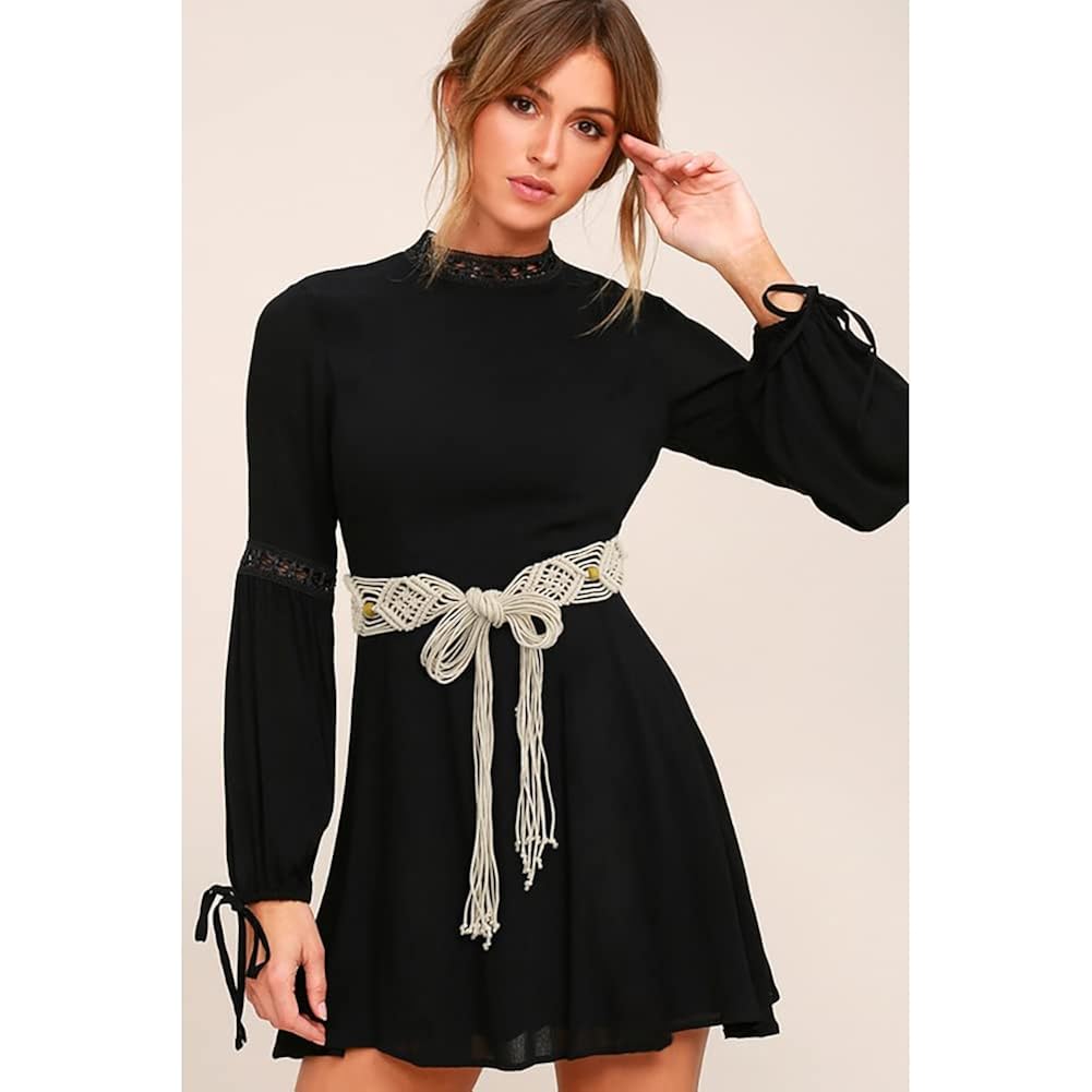 Suyi Boho Braid Belt for Women Bohemian Woven Waist Belts for Dress