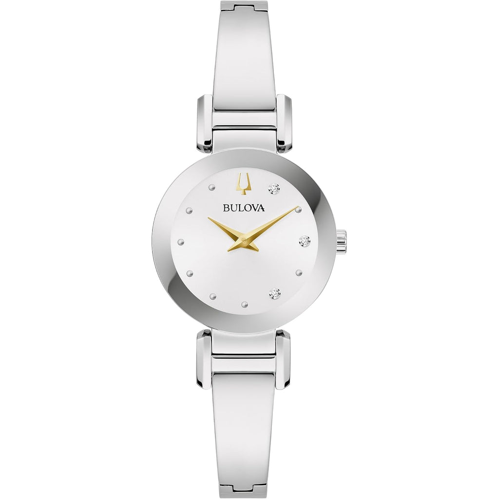 Bulova Marc Anthony Ladies Modern Diamond Stainless Steel Bangle Bracelet Watch