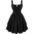 Scarlet Darkness Corset Mini Dress For Women Teens 2026 Summer Ruffle Sundress Graduation Homecoming Dresses