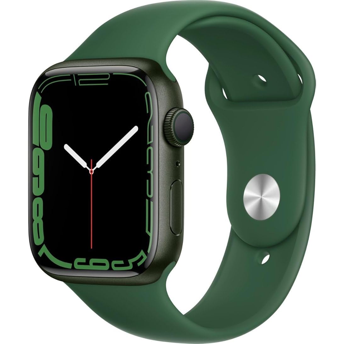 Apple Watch Series 7 (Gps, 45Mm) Green Aluminum Case With Clover Sport Band, Regular (Renewed)