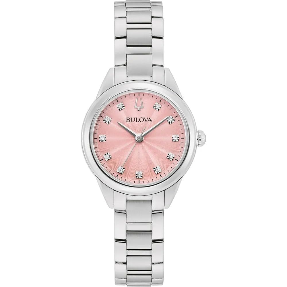 Bulova Women'S Analogue Quartz Watch With Stainless Steel Strap 96P249, Silver, Bracelet