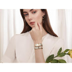 Gosasa Snake Bracelet Watch For Women, Elegant Wrap Around Bangle Wristwatch, Fashion Jewelry Style Quartz Watch, Adjustable Cuff Serpenti Watch For Dress & Gift