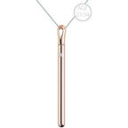 Rose Gold Necklaces for Women Long Pendant Necklace with Adjustable Chain Necklace Extender, Rechargeable Necklace Jewelry for Women Trendy