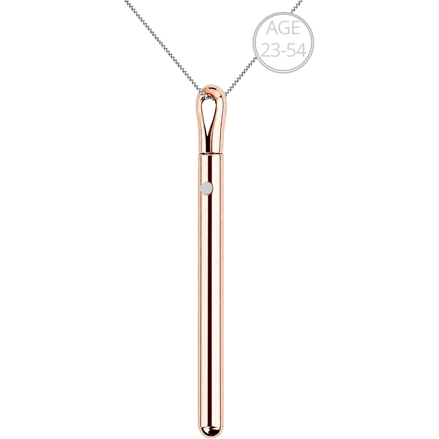Rose Gold Necklaces for Women Long Pendant Necklace with Adjustable Chain Necklace Extender, Rechargeable Necklace Jewelry for Women Trendy
