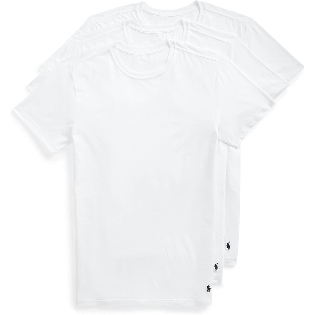 Polo Ralph Lauren Mens Slim Fit Stretch Crew Undershirts 3-Pack