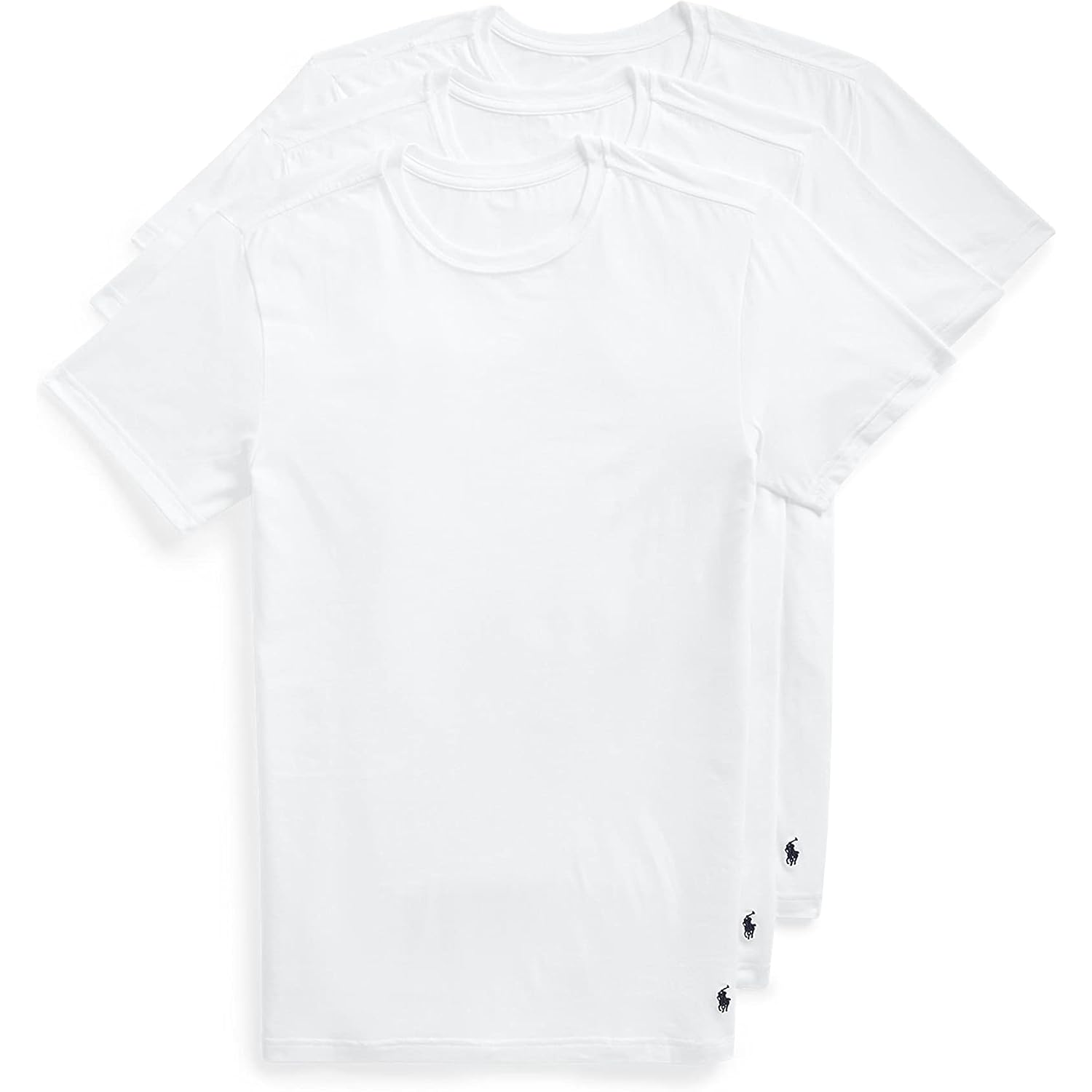 Polo Ralph Lauren Mens Slim Fit Stretch Crew Undershirts 3-Pack
