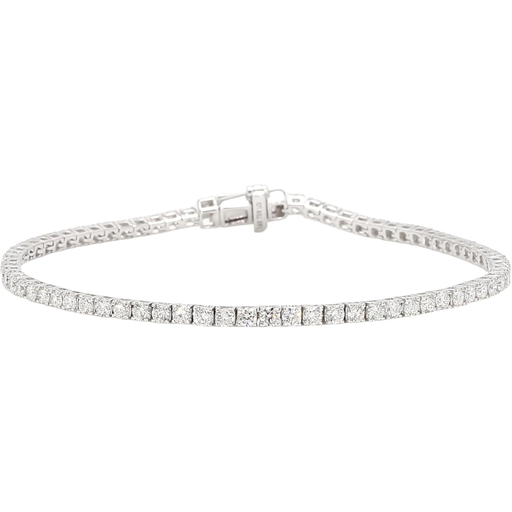 14K White and Yellow Gold Lab Grown Diamond Tennis Bracelet for Women - Round Cut Diamonds 7 Inches Bracelet - Valentine Day Jewelry Gift for Womens, Her, Wedding, F-G Color, VVS-VS Clarity
