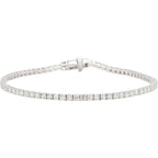14K White and Yellow Gold Lab Grown Diamond Tennis Bracelet for Women - Round Cut Diamonds 7 Inches Bracelet - Valentine Day Jewelry Gift for Womens, Her, Wedding, F-G Color, VVS-VS Clarity