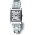 Casio Ltp-V007D-7B Women'S Rectangular Stainless Steel Roman White Dial Dress Watch